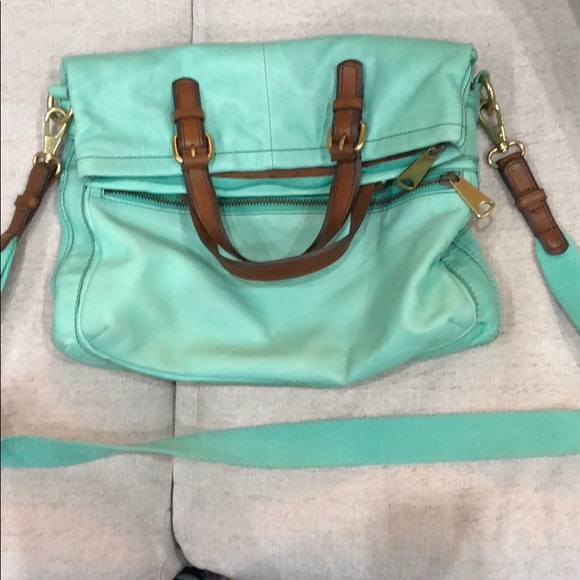Fossil Handbags - Fossil mint green crossbody explorer tote
